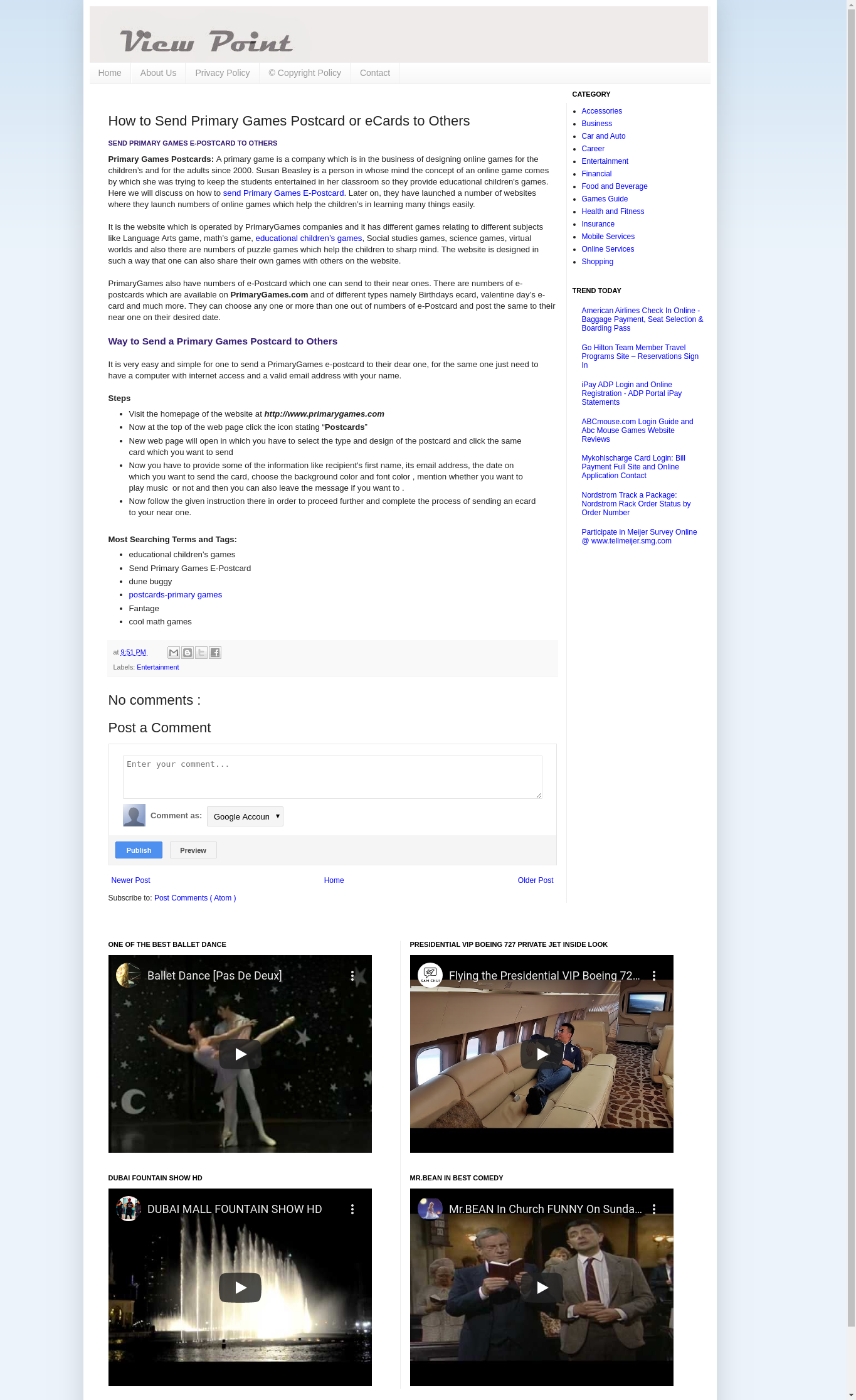 Mix How To Send Primary Games Postcard Or Ecards To Others