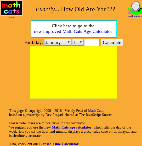 math cats age calculator Math cat age calculator.