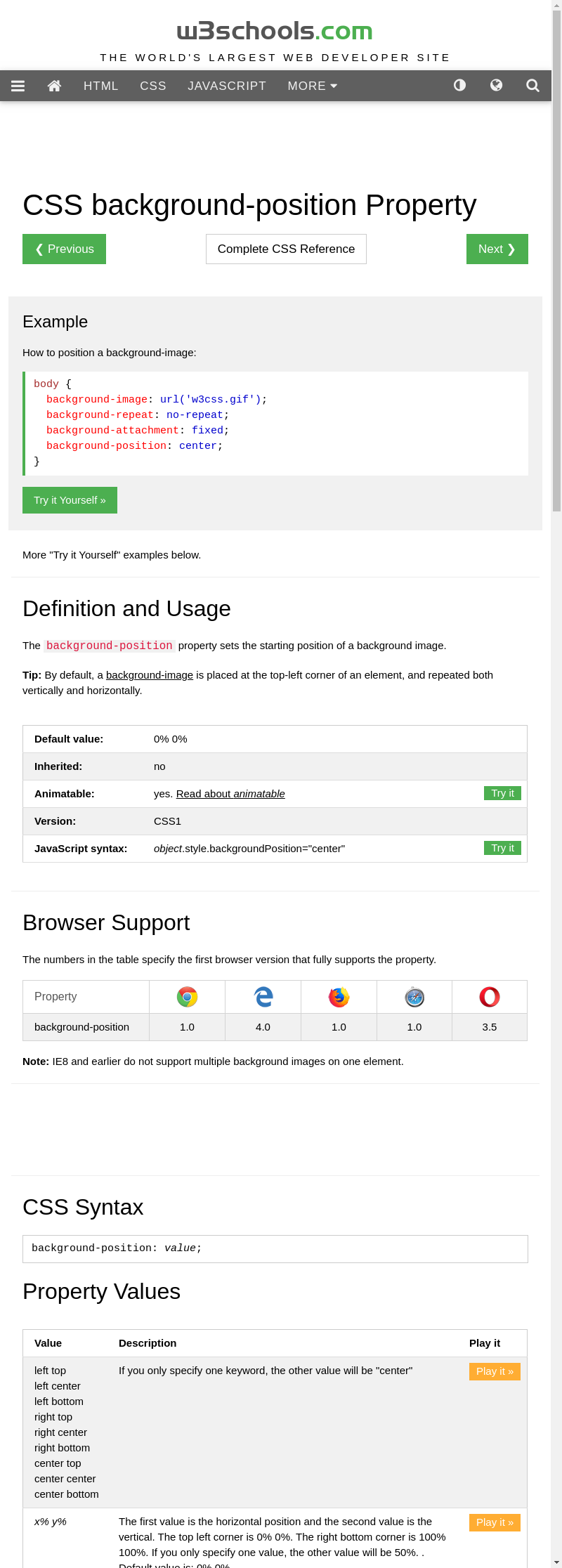 Mix · Search Domain · w3schools.com