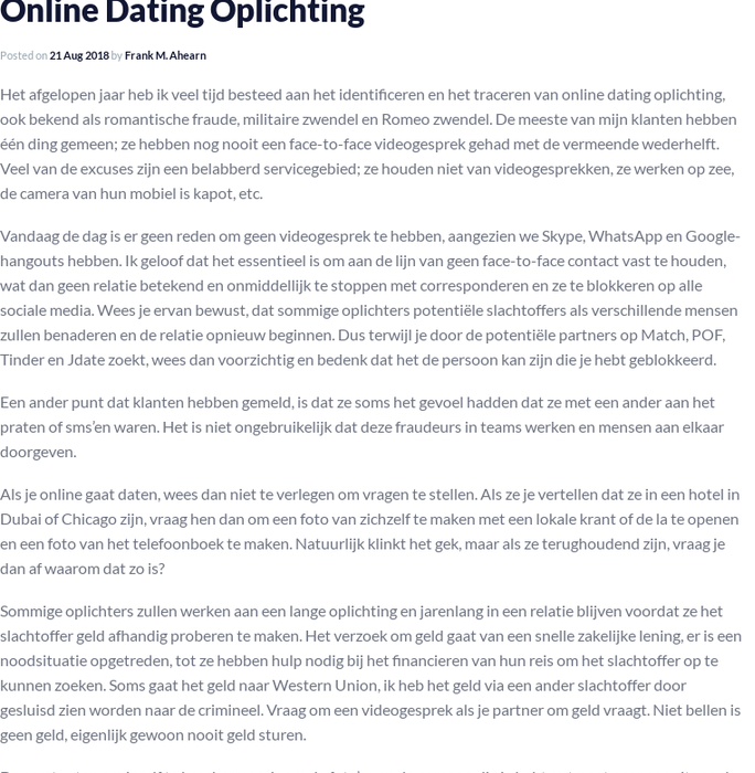 Vraag online dating