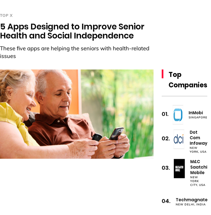 Five Apps That Encourage Independence >> Mix 5 Apps Designed To Improve Senior Health And Social Independence Five Apps That Encourage Independence >> Mix 5 Apps Designed To Improve Senior Health And Social Independence