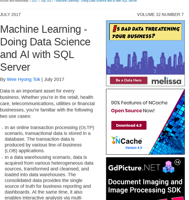 Mix Machine Learning Doing Data Science And Ai With Sql - 